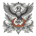 lebanese cedar with pheonix rising to symbolize resliency of lebanese spirit tattoo design idea