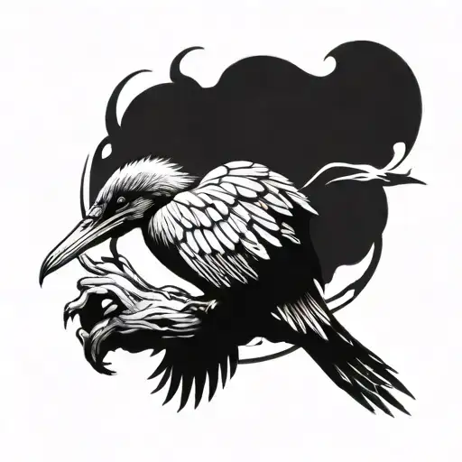 cormorant tattoo design idea