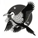 cormorant tattoo design idea