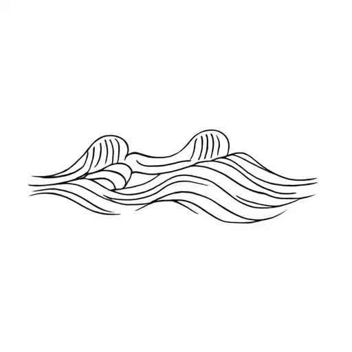 three waves, Live your life tattoo design idea