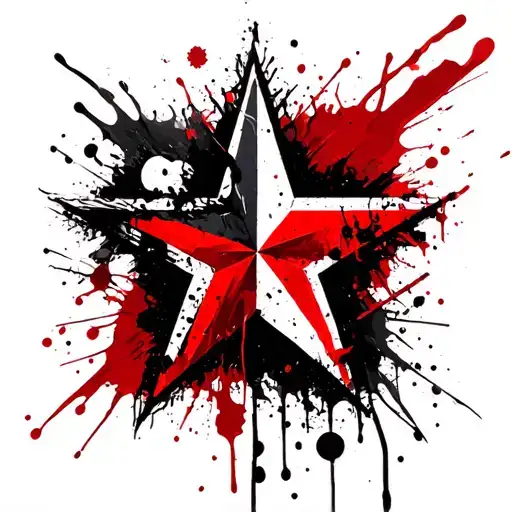 chaos star tattoo design idea