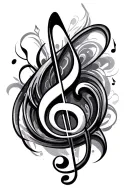 2010 tatoo design featuring musical notes tattoo design idea