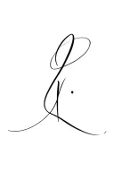 calligraphy style tattoo design idea