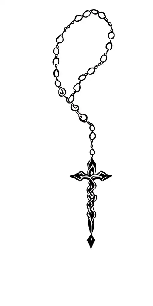 rosary tattoo design idea