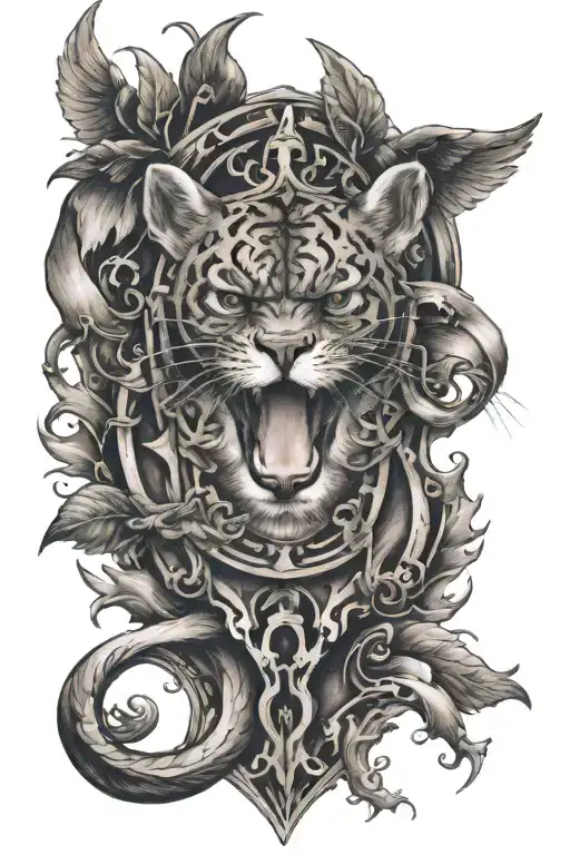 Alpha Omega tattoo design idea