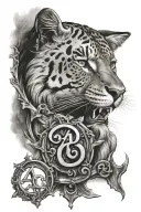 Alpha Omega tattoo design idea