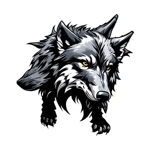 Warhammer 40 000 space wolf tattoo design idea