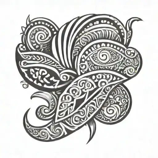Fiji and Maori and India culture arm band tattoo design idea