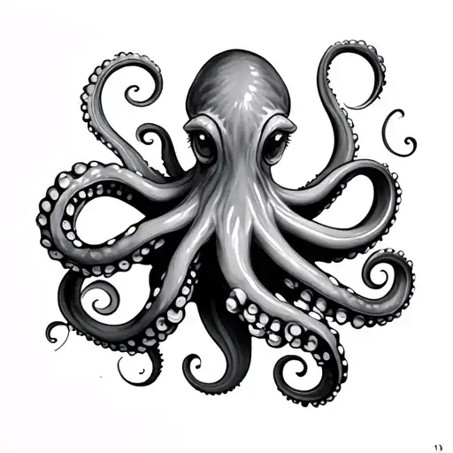 octopus tentacles octopussy tattoo design idea