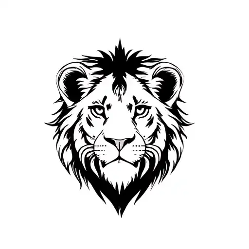 simba drawn tattoo design idea