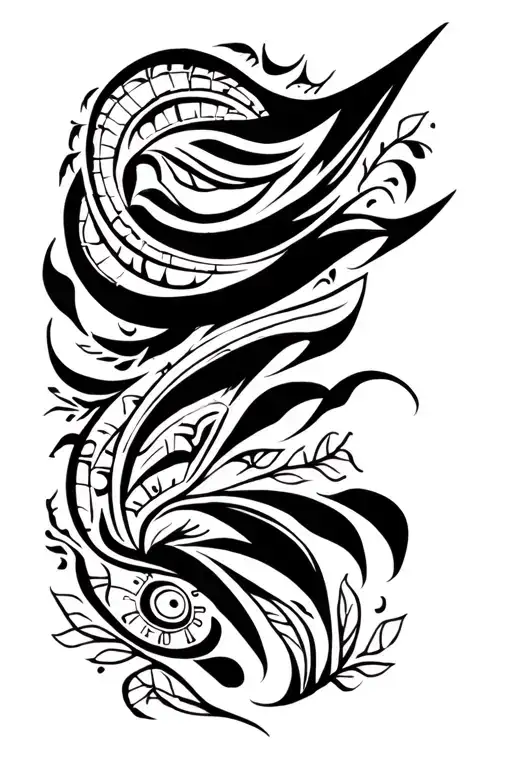Tribal tattoo relating to Chamorro (Guam) and Filipino heritage tattoo design idea