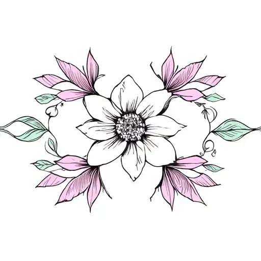 Filler Floral tattoo design idea