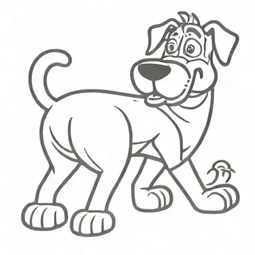 simple scooby doo tattoo design idea