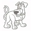 simple scooby doo tattoo design idea