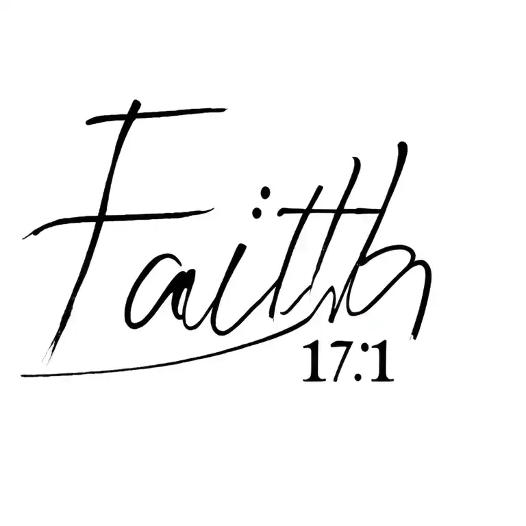 "Faith 11:1" G>^v   tattoo design idea