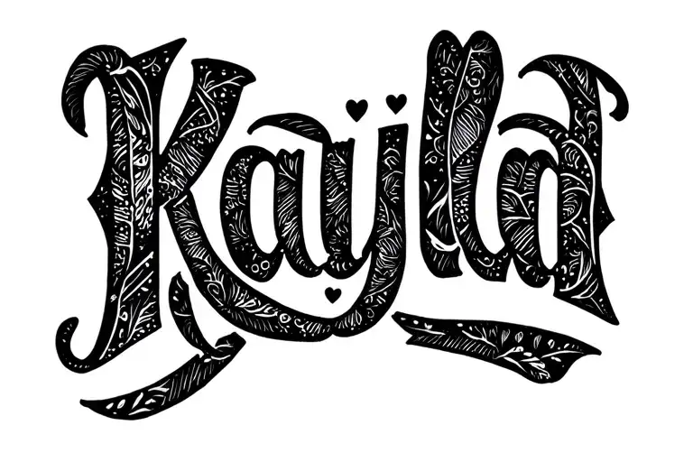"Kayla" Kayla wifey tattoo design idea