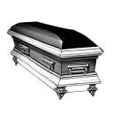 Casket tattoo design idea