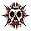 "I Remember Damage" vector tattoo, colors: mostly black, some red allowed. Font-some monochromatic The quote is from tv  tattoo design idea