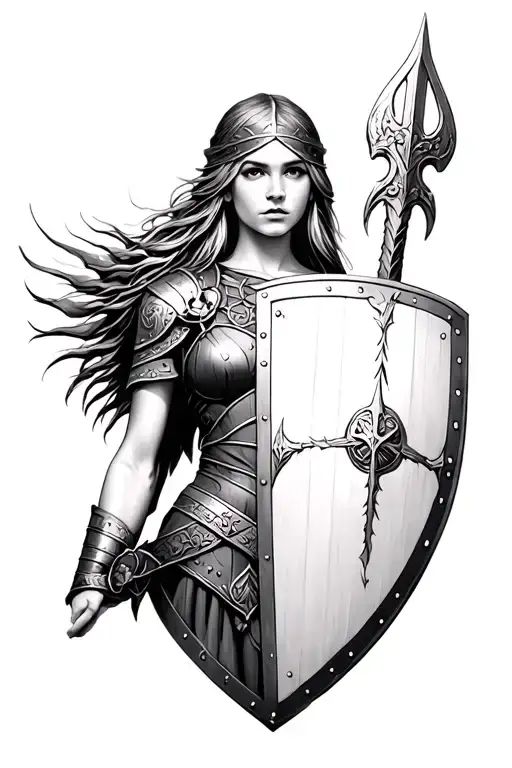 Shield Maiden tattoo design idea