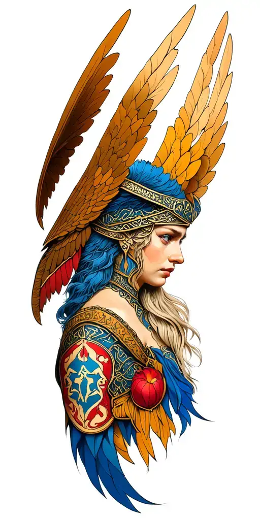Nordic Valkyrie danish tattoo design idea