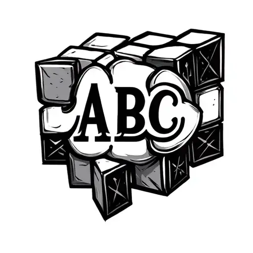 Abc Blocks tattoo design idea