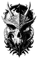 battleaxes tattoo design idea