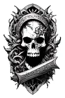 battleaxes tattoo design idea