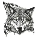 mind, future and cold blooded wolf head tattoo tattoo design idea