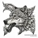 mind, future and cold blooded wolf head tattoo tattoo design idea