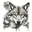 mind, future and cold blooded wolf head tattoo tattoo design idea