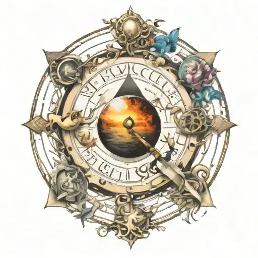 magic circle tattoo design idea