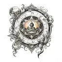 magic circle tattoo design idea