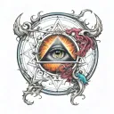 magic circle tattoo design idea