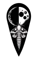 death moth moon phases  tattoo design idea