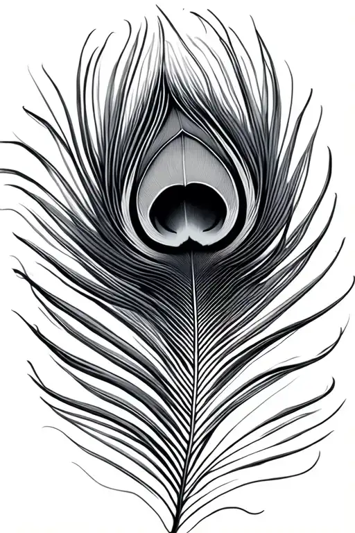 peacock feather tattoo design idea