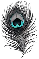 peacock feather tattoo design idea