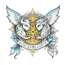 Gemini and Pisces tattoo design idea