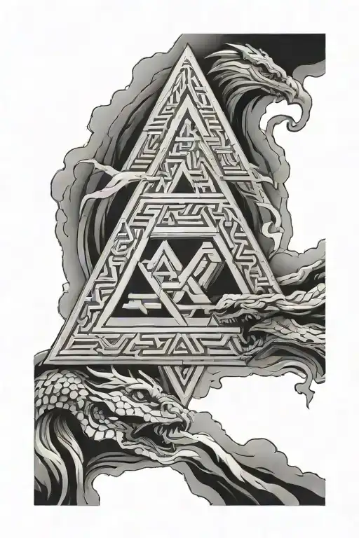 jormungand valknut sleeve tattoo tattoo design idea