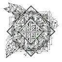 never give up attitude tattoo design idea