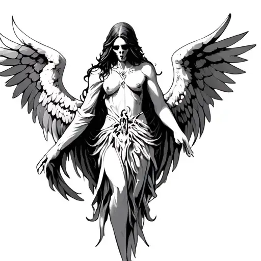Azrael Angel Death tattoo design idea