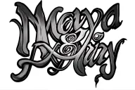 Maya and Arya names incorporated tattoo design idea