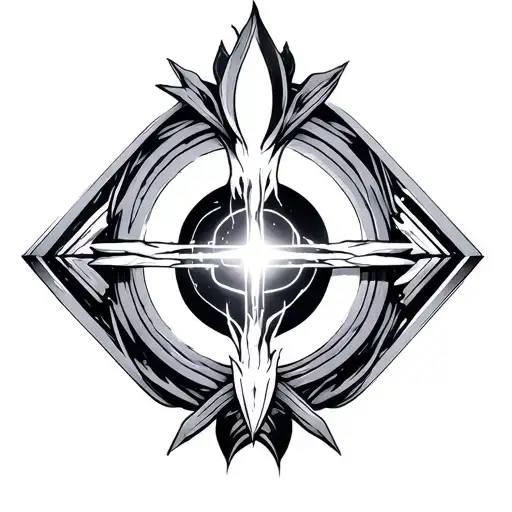 cyber sigilism style tattoo tattoo design idea