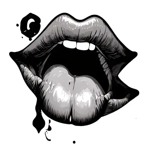Words off fates tounge tattoo design idea