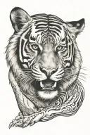 Pectoral Tiger Inspired tatoo tattoo design idea