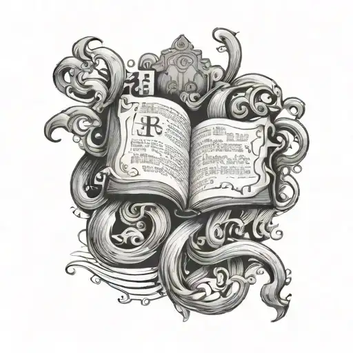 bible scripture verses flowing like tattoo design idea