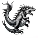 poseidon tridont but perosonalize it with some roman number dates and meaningful initials that suit my life tattoo design idea