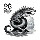 poseidon tridont but perosonalize it with some roman number dates and meaningful initials that suit my life tattoo design idea