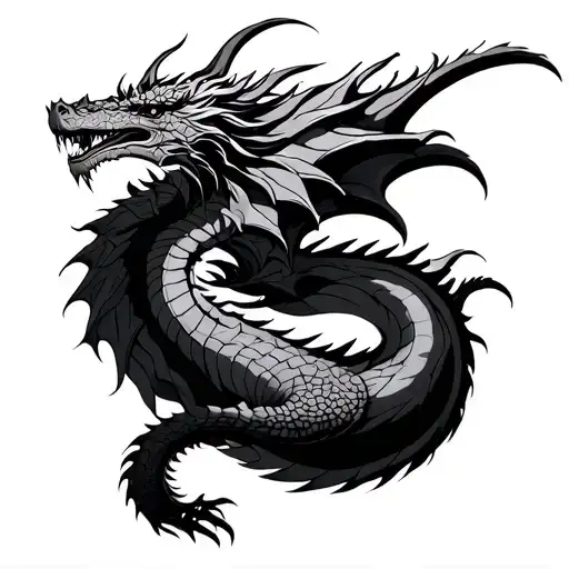 Earth Dragon tattoo design idea