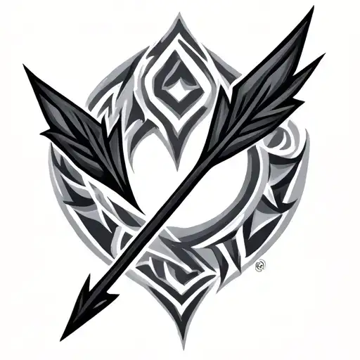 tribal arrow design tattoo design idea