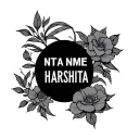 name harshita tattoo design idea